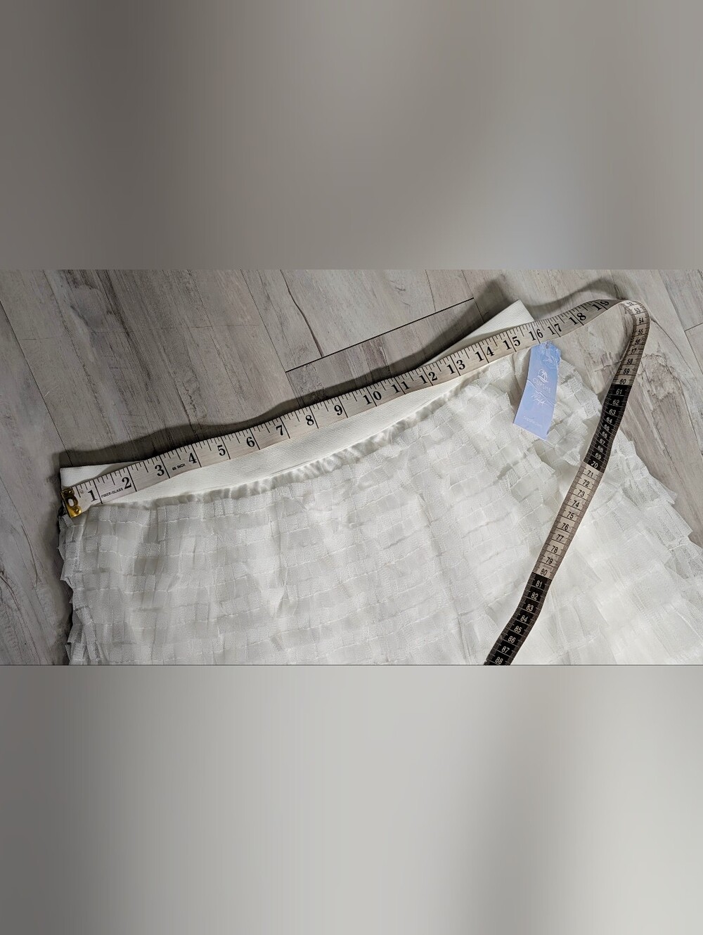 Cupshe White Boho Tulle Ruffle Layers Maxi Skirt XL NWT - Picture 5 of 8